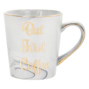 Mugg Kaffekopp Marmor But First Coffee